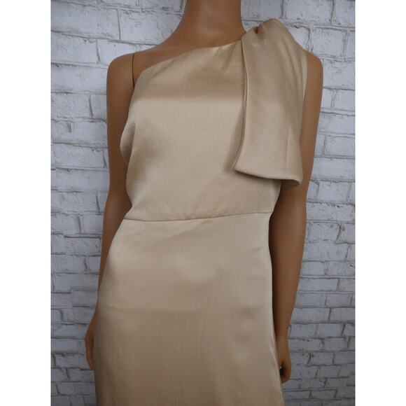 $285 BHLDN Sachin & Babi Chelsea One Shoulder Bow Gown in Neutral 4 NEW - Picture 5 of 16